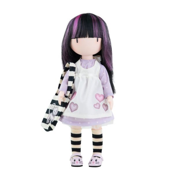 Кукла Gorjuss «Высокие хвостики» 32 см, виниловая, с черными волосами и сумочкой